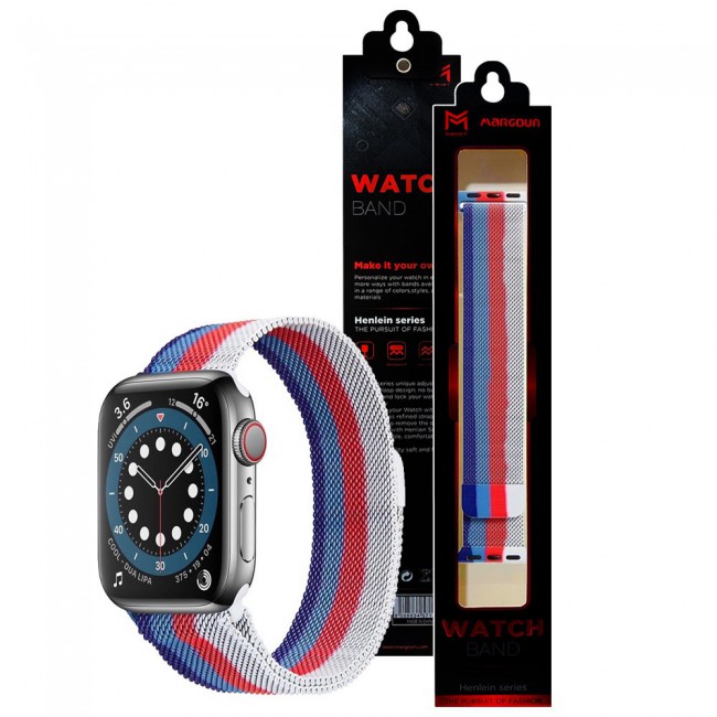 Apple Watch Band 42-44-45mm Milanese Loop Strap Henlein Series by Margoun - Multi05