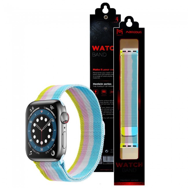 Apple Watch Band 42-44-45mm Milanese Loop Strap Henlein Series by Margoun - Multi02