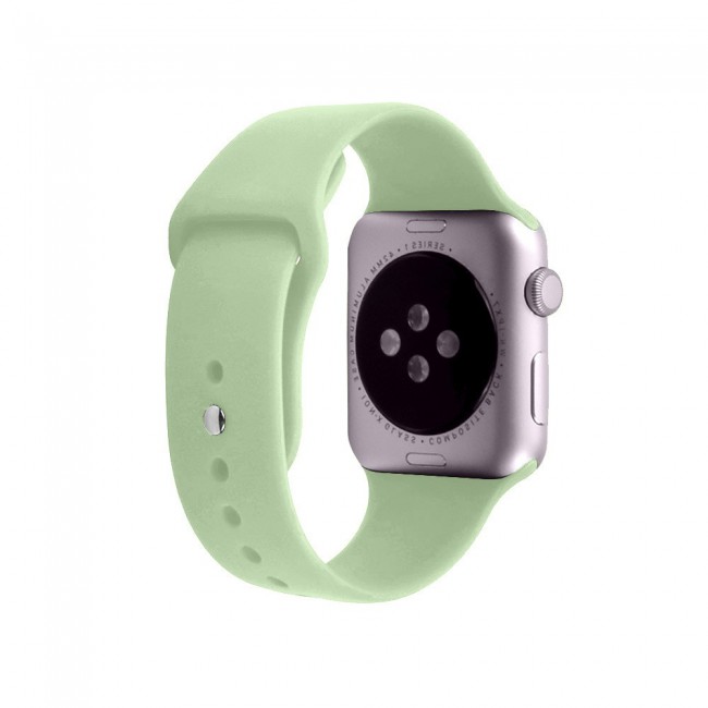 Apple Watch Band 42-44-45mm Soft Silicone Sport Strap Henlein Series by Margoun - Mint Green