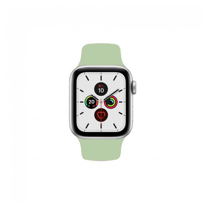 Apple Watch Band 42-44-45mm Soft Silicone Sport Strap Henlein Series by Margoun - Mint Green