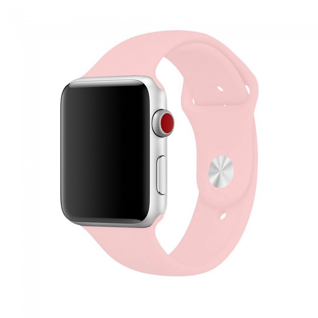 Apple Watch Band 42-44-45mm Soft Silicone Sport Strap Henlein Series by Margoun - Grapefruit Pink