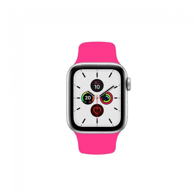 Apple Watch Band 42-44-45mm Soft Silicone Sport Strap Henlein Series by Margoun - Pink