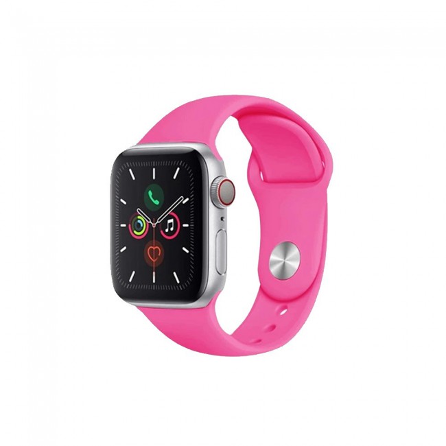 Apple Watch Band 42-44-45mm Soft Silicone Sport Strap Henlein Series by Margoun - Pink