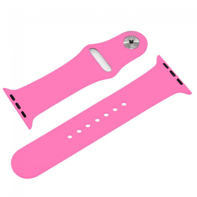 Apple Watch Band 42-44-45mm Soft Silicone Sport Strap Henlein Series by Margoun - Barbie Pink