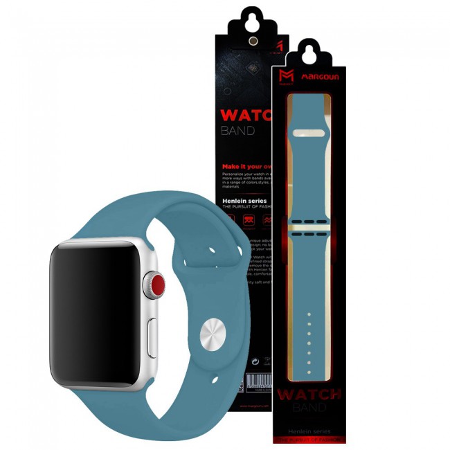 Apple Watch Band 42-44-45mm Strap Soft Silicone Sport Band Henlein Series by Margoun - Cactus