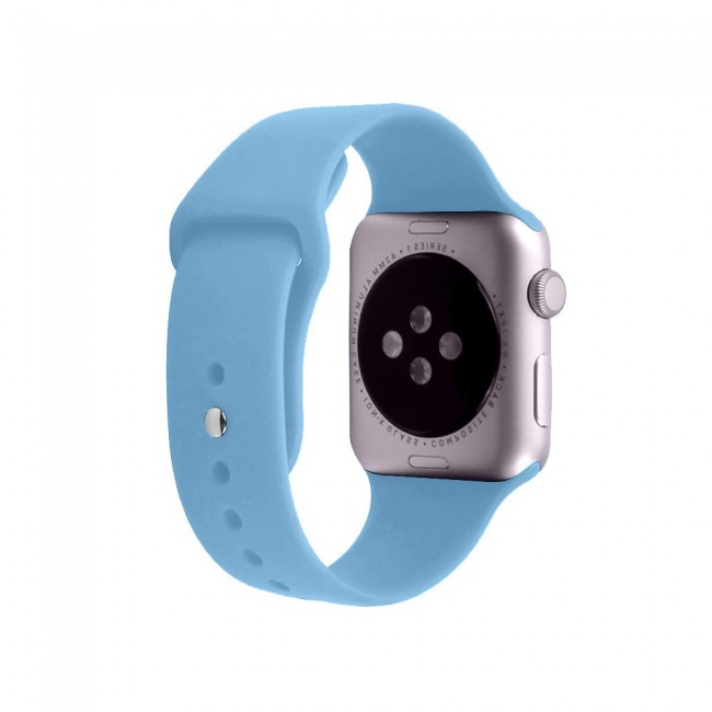 Apple Watch Band 42-44-45mm Strap Soft Silicone Sport Band Henlein Series by Margoun - Cornflower