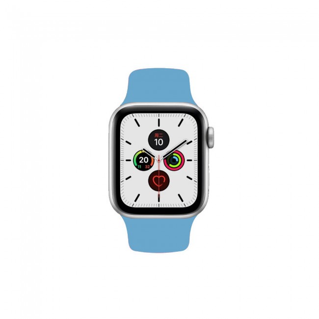 Apple Watch Band 42-44-45mm Strap Soft Silicone Sport Band Henlein Series by Margoun - Cornflower