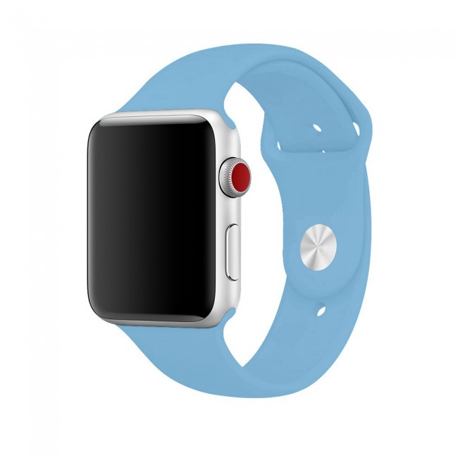 Apple Watch Band 42-44-45mm Strap Soft Silicone Sport Band Henlein Series by Margoun - Cornflower