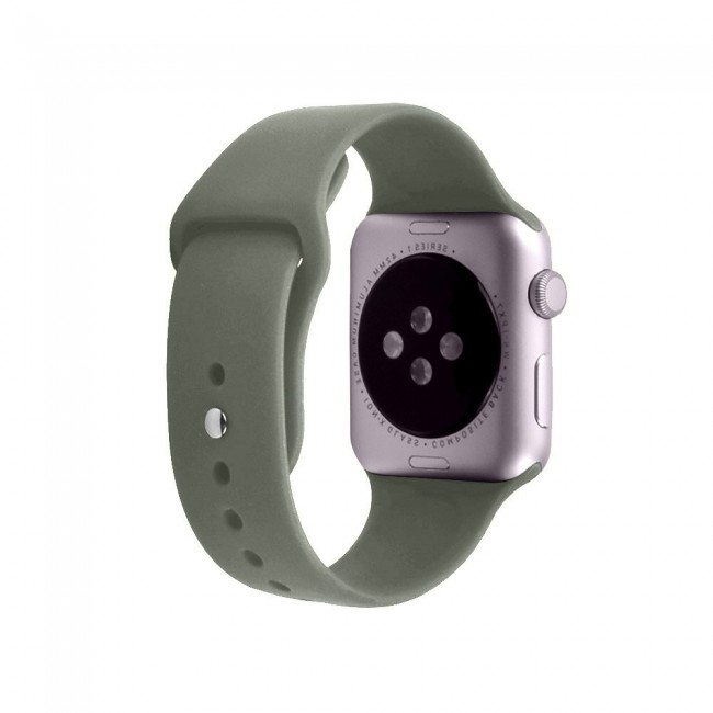Apple Watch Band 42-44-45mm Strap Soft Silicone Sport Band Henlein Series by Margoun - Khaki