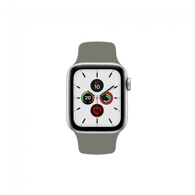 Apple Watch Band 42-44-45mm Strap Soft Silicone Sport Band Henlein Series by Margoun - Khaki
