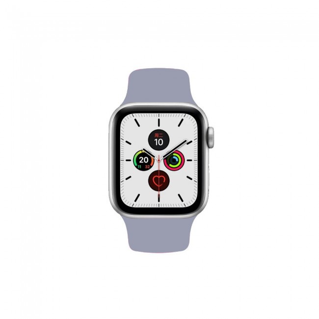 Apple Watch Band 42-44-45mm Strap Soft Silicone Sport Band Henlein Series by Margoun - Lavender Grey