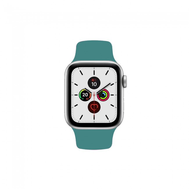 Apple Watch Band 42-44-45mm Strap Soft Silicone Sport Band Henlein Series by Margoun - Pine Green