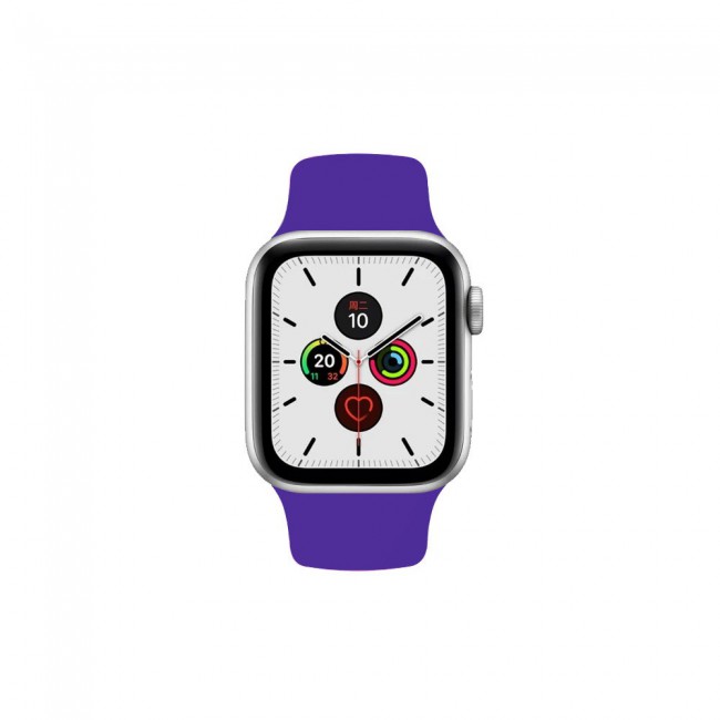 Apple Watch Band 42-44-45mm Strap Soft Silicone Sport Band Henlein Series by Margoun - Purple