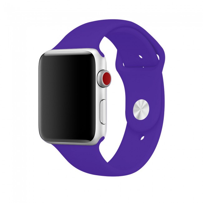 Apple Watch Band 42-44-45mm Strap Soft Silicone Sport Band Henlein Series by Margoun - Purple
