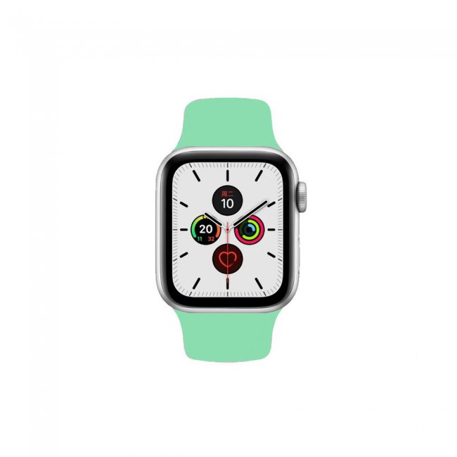 Apple Watch Band 42-44-45mm Strap Soft Silicone Sport Band Henlein Series by Margoun - Spearmint
