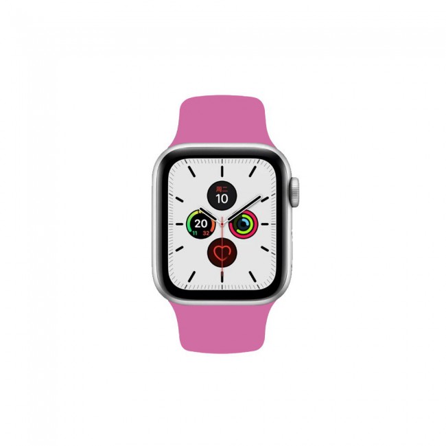 Apple Watch Band 42-44-45mm Strap Soft Silicone Sport Band Henlein Series by Margoun - Dragon Fruit