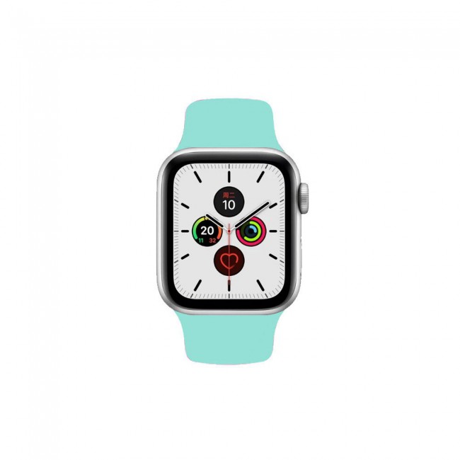 Apple Watch Band 42-44-45mm Strap Soft Silicone Sport Band Henlein Series by Margoun - Marine Green