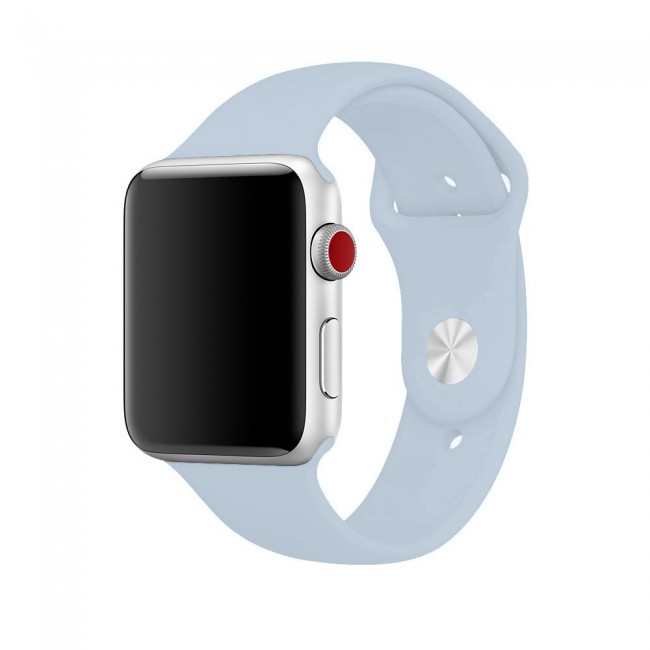 Apple Watch Band 42-44-45mm Strap Soft Silicone Sport Band Henlein Series by Margoun - Sky Blue