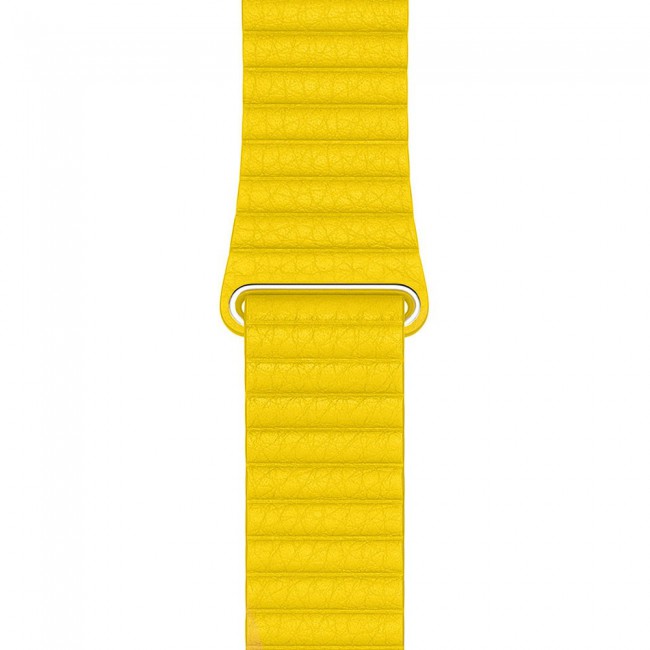 Apple Watch Band 42-44-45mm Leather Loop Strap Henlein Series by Margoun - Yellow
