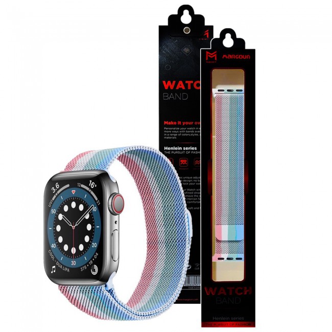 Apple Watch Band 42-44-45mm Milanese Loop Strap Henlein Series by Margoun - Multi04