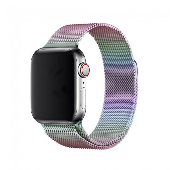 Apple Watch Band 42-44-45mm Milanese Loop Strap Henlein Series by Margoun - Rainbow