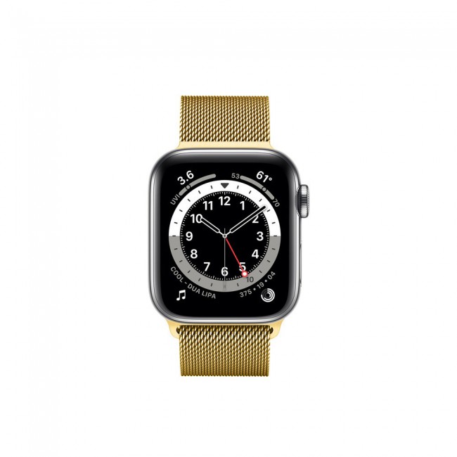 Apple Watch Band 42-44-45mm Milanese Loop Strap Henlein Series by Margoun - Metallic Gold