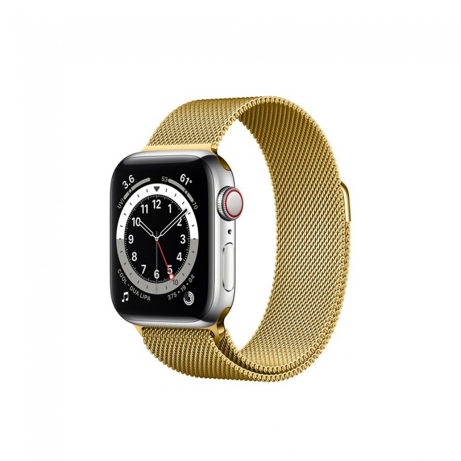 Apple Watch Band 42-44-45mm Milanese Loop Strap Henlein Series by Margoun - Metallic Gold