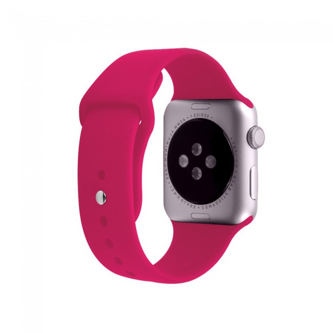 Apple Watch Band 42-44-45mm Strap Soft Silicone Sport Band Henlein Series by Margoun - Rose Red