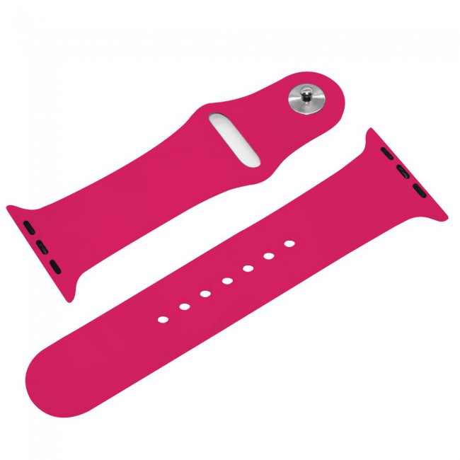 Apple Watch Band 42-44-45mm Strap Soft Silicone Sport Band Henlein Series by Margoun - Rose Red