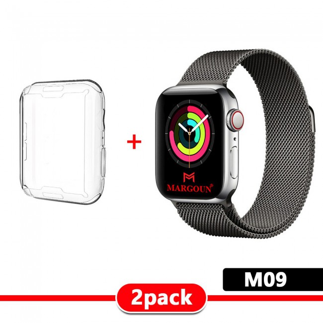 Apple Watch Band Milanese Loop Strap with Protective TPU Case 44mm - M01-M10