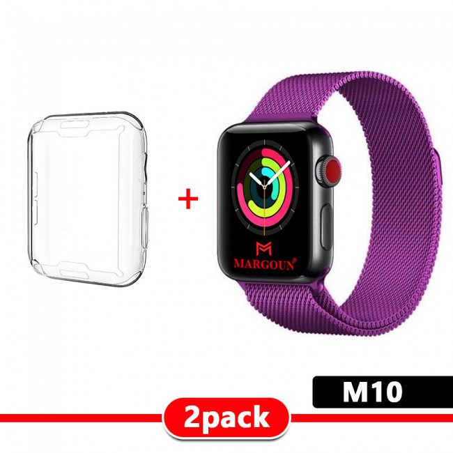 Apple Watch Band Milanese Loop Strap with Protective TPU Case 44mm - M01-M10