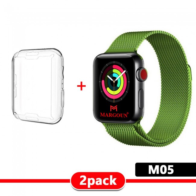 Apple Watch Band Milanese Loop Strap with Protective TPU Case 44mm - M01-M10