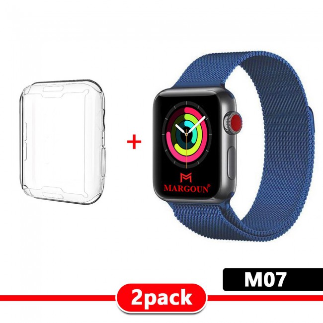 Apple Watch Band Milanese Loop Strap with Protective TPU Case 44mm - M01-M10