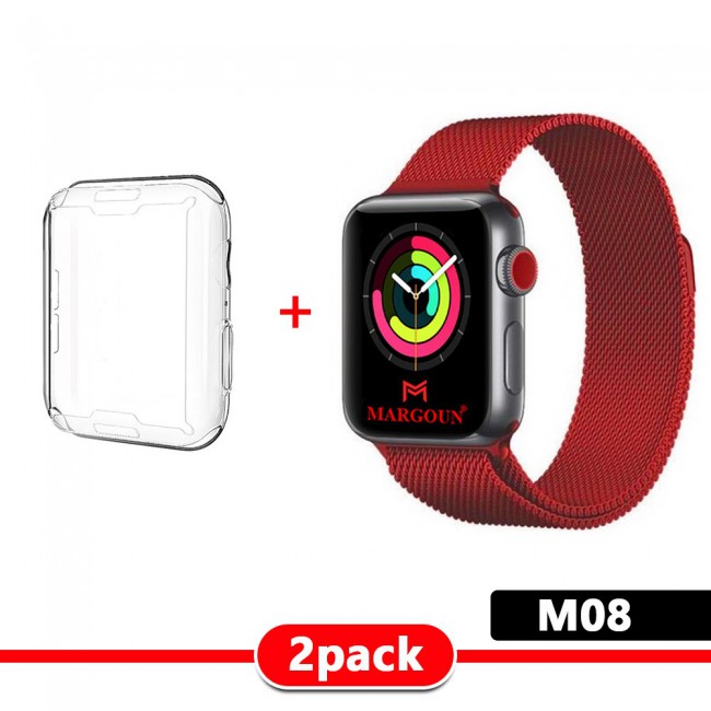 Apple Watch Band Milanese Loop Strap with Protective TPU Case 44mm - M01-M10