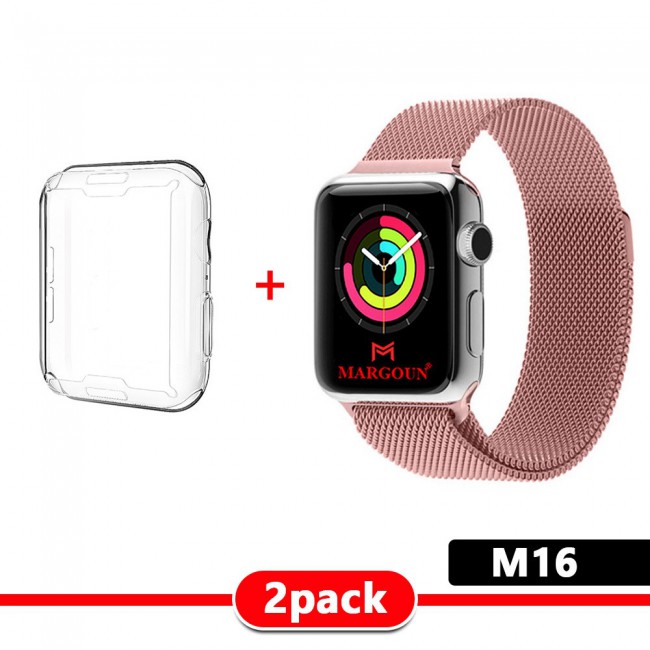 Apple Watch Band Milanese Loop Strap with Protective TPU Case 44mm - M13-M19