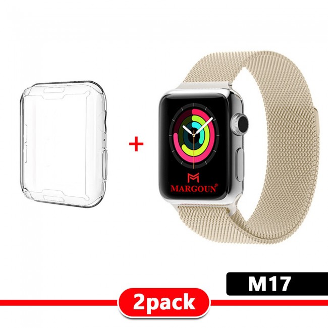 Apple Watch Band Milanese Loop Strap with Protective TPU Case 44mm - M13-M19