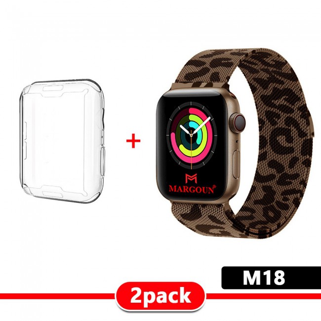 Apple Watch Band Milanese Loop Strap with Protective TPU Case 44mm - M13-M19
