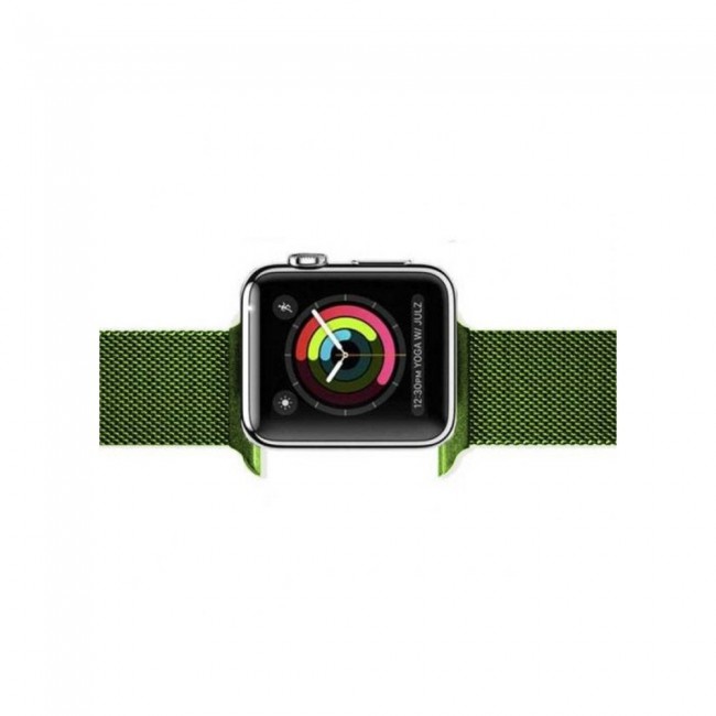 Apple Watch Band 42-44-45mm Milanese Loop Strap Henlein Series by Margoun - Green