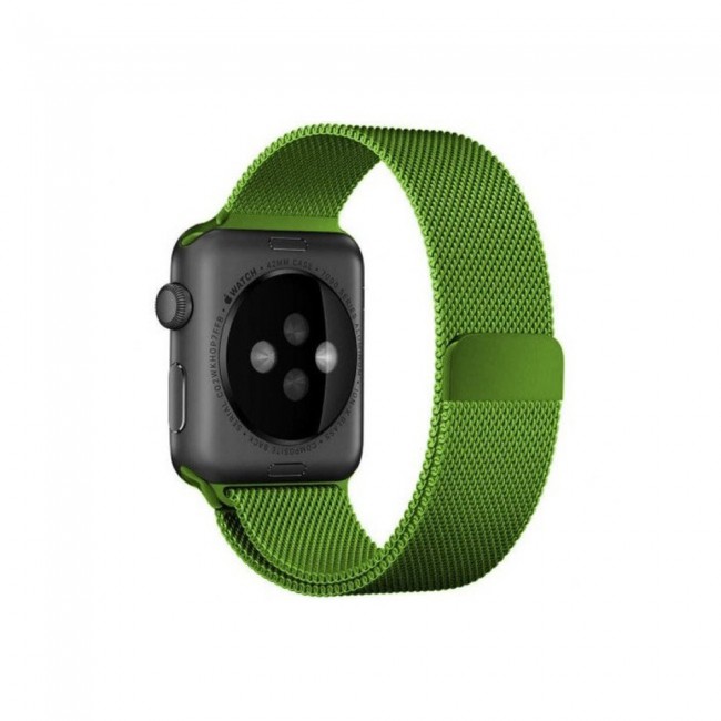 Apple Watch Band 42-44-45mm Milanese Loop Strap Henlein Series by Margoun - Green