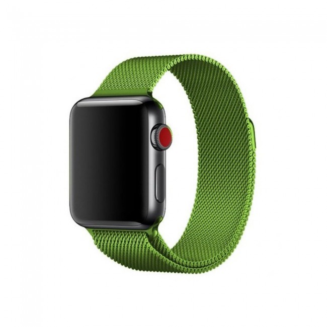 Apple Watch Band 42-44-45mm Milanese Loop Strap Henlein Series by Margoun - Green