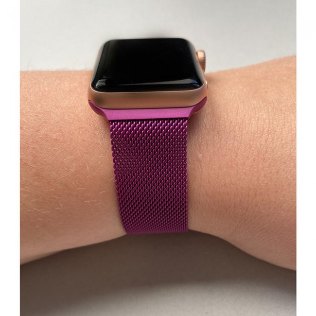 Apple Watch Band 42-44-45mm Milanese Loop Strap Henlein Series by Margoun - Purple