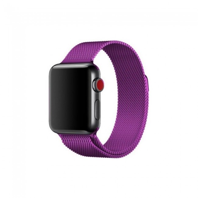 Apple Watch Band 42-44-45mm Milanese Loop Strap Henlein Series by Margoun - Purple