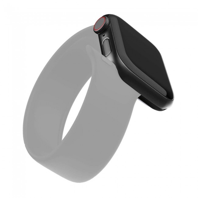 Apple Watch 42-44-45mm - Size L Elastic Silicone Solo Loop Band Henlein Series by Margoun - Grey
