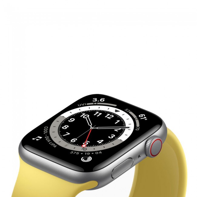Apple Watch 42-44-45mm Size L Elastic Silicone Solo Loop Band Henlein Series by Margoun - Yellow