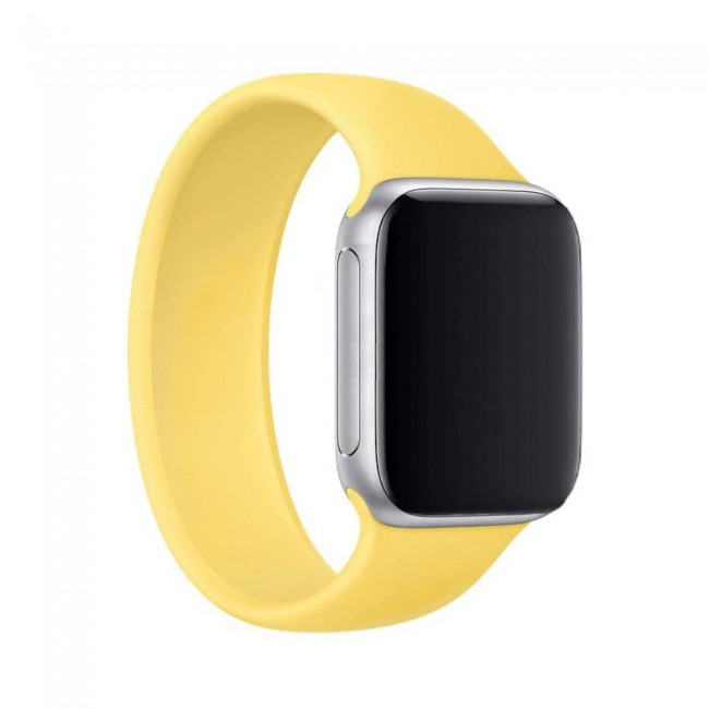 Apple Watch 42-44-45mm Size L Elastic Silicone Solo Loop Band Henlein Series by Margoun - Yellow