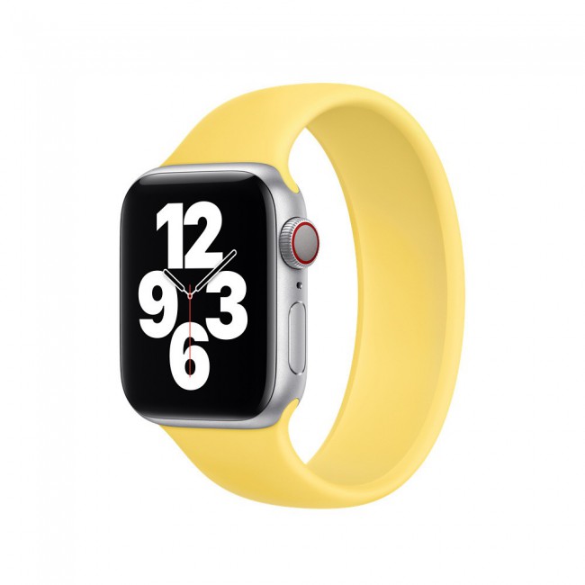 Apple Watch 42-44-45mm Size L Elastic Silicone Solo Loop Band Henlein Series by Margoun - Yellow