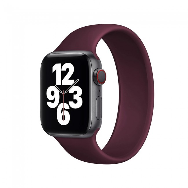 Apple Watch 42-44-45mm Size M Elastic Silicone Solo Loop Band Henlein Series by Margoun - Maroon