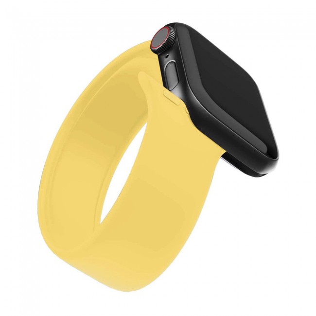 Apple Watch 42-44-45mm Size S Elastic Silicone Solo Loop Band Henlein Series by Margoun - Yellow