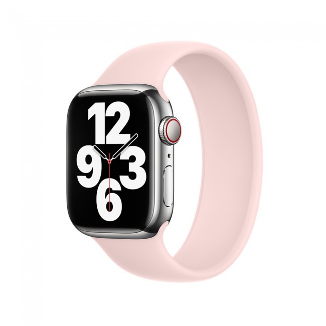 Apple Watch 42-44-45mm Size M Elastic Silicone Solo Loop Band Henlein Series by Margoun - Pink Sand