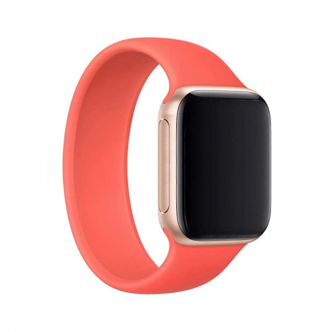 Apple Watch SE Band 40mm - Size S Elastic Silicone Solo Loop Strap Henlein Series by Margoun - Pink Citrus